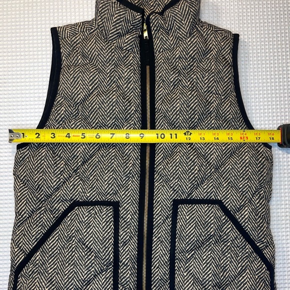 J. Crew Black and White Herringbone Vest - Picture 6 of 9